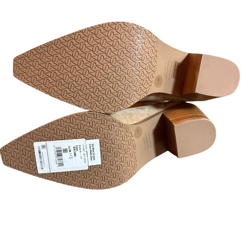 Stuart Weitzman Tate Suede Pointed Toe Western Boot Short Shaft Caramel NEW 6.5 - Picture 9 of 10